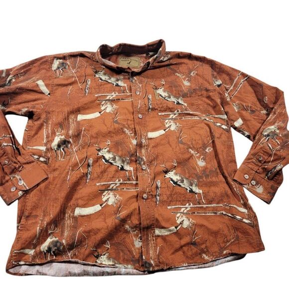 North River Other - North River Outfitters Shirt XL Burnt Orange Hunting Long Slv Button Down Flaw*